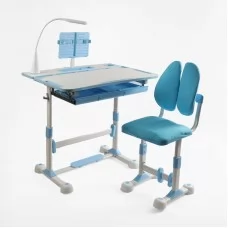 Детская парта BabyToys S-71400 регулируемая с лампой синяя