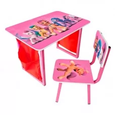 Столик для детской комнаты BabyToys C126 розовый с карманами Столик для детской комнаты BabyToys C126 розовый с карманами