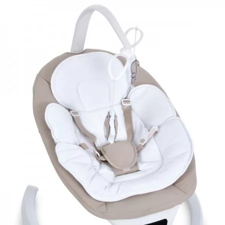 Дитячий заколисуючий центр EL CAMINO ME 1175 SOUL Beige з Bluetooth, APP, пультом і сенсором заколисування, бежевий
