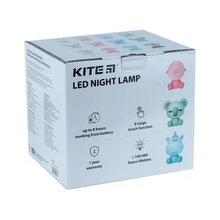 Світильник-нічник LED з акумулятором Doggy чорно-білий, Kite K24-491-3-4