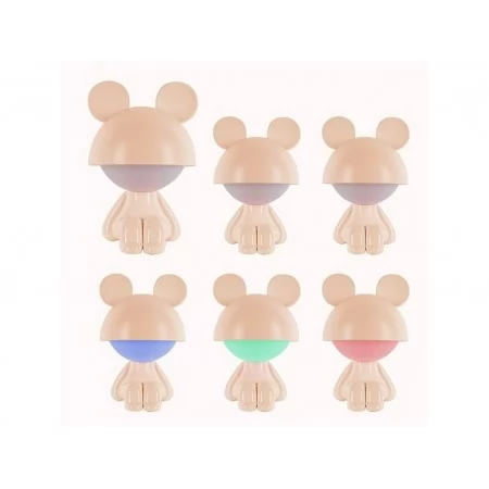 Світильник-нічник LED з акумулятором Cute Mouse персиковий, Kite K25-316-2-4