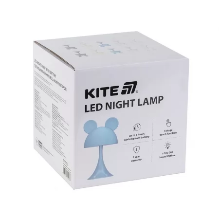 Светильник-ночник LED с аккумулятором Simple Bunny синий, Kite K25-317-1-3 Светильник-ночник LED с аккумулятором Simple Bunny синий, Kite K25-317-1-3