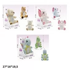 Ночник мягкие животные BabyToys 1410A проектор музыка батарейки