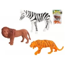 Набор фигурок животных Safari, 9 см, лев, тигр, зебра MSTJ00028