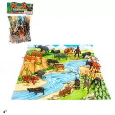 Набір фігурок диких тварин BabyToys HB9810/20-1, 20 шт Набір фігурок диких тварин BabyToys HB9810/20-1, 20 шт