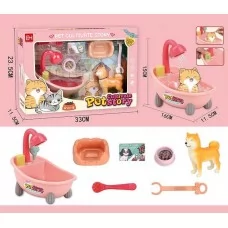Набор фигурок домашних питомцев BabyToys 832-159 с ванной Набор фигурок домашних питомцев BabyToys 832-159 с ванной