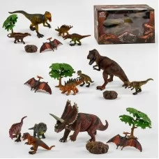 Набір динозаврів BabyToys Q 9899-213, 4 фігурки, аксесуари