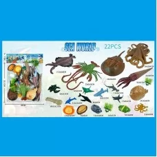Набор морских животных BabyToys 559-230, 22 элемента из пластмассы