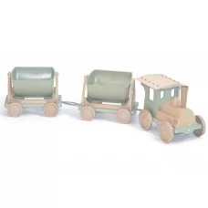 Поезд-конструктор с 2 прицепами, 110×25×25 см, движущиеся элементы, Doloni Toys 013118/01eco