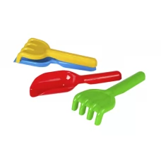 Песочный набор Лопатка и грабельки маленькие ИП24001, пластиковый, Toys-plast