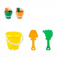 Набор для песочницы BabyToys с ведром, лопаткой и граблями