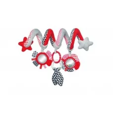 Игрушка мягкая спираль к кроватке/тележке Zig Zag - красная Canpol Babies 68/063_red Игрушка мягкая спираль к кроватке/тележке Zig Zag - красная Canpol Babies 68/063_red