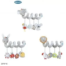 Погремушка для малышей BabyToys 9488A с дзвоночком и спиралью Погремушка для малышей BabyToys 9488A с дзвоночком и спиралью