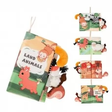 Мяка книга-підвіска BabyToys QBX181A з тваринами та шелестінням