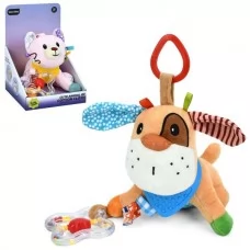 Подвеска мягкая BabyToys кот собака с погремушкой 28см