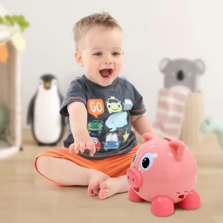 Интерактивная обучающая игрушка Kiddi Smart Умная копилочка украинский и английский языки 