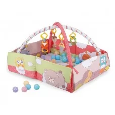 Развивающий коврик BabyToys с брязкальцем и 20 мячами