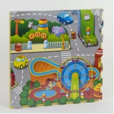 Коврик-пазл BabyToys Город 60х60см 4 детали EVA