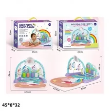 Развивающий коврик с игровым центром BabyToys 59038 единорог музыкальный со светом