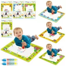 Коврик LT3942-43-44-45-1 для рисования водой, ручка 2шт, 4 вида, вкульке