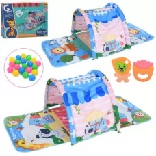 Коврик для младенца BabyToys 887-1-2-4 с погремушками, 135х64 см