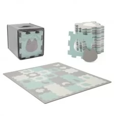 Развивающий коврик-пазл Kinderkraft Luno Shapes Mint 30 эл. KPLUSH00MIN0000 