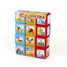 Развивающие кубики M Toys Абетка 12 шт разноцветные