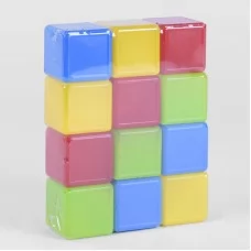 Кольорові кубики M Toys 05062, 12 штук, пластмаса