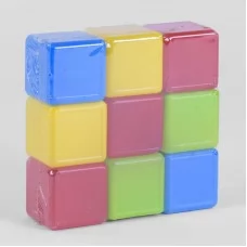 Різнокольорові кубики для дітей M Toys 9 шт пластмасові Різнокольорові кубики для дітей M Toys 9 шт пластмасові