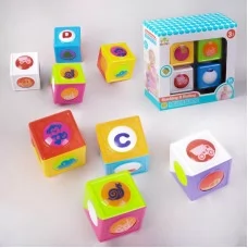 Развивающие кубики BabyToys SL 84837 разноцветные пластиковые