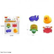 Пищащая игрушка BabyToys 508-230 морские животные 4 шт