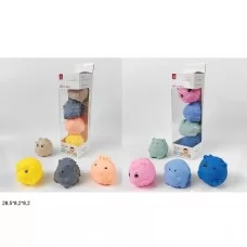 Пищалка BabyToys AA2037 животные разные цвета 4шт