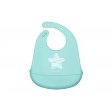 Слюнявчик силиконовый с кармашком Pastel - голубой Canpol Babies 74/024_blu