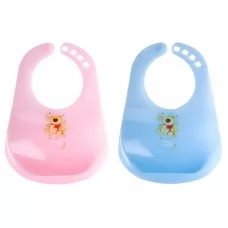 Слюнявчик пластмассовый цветной Canpol Babies 2/404