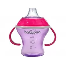 Поїлка непроливайка з м'яким носиком Рожевий Natural nursing 180 мл BabyOno 1456/02