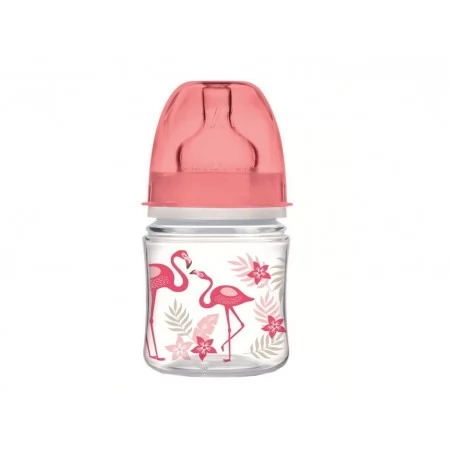 Бутылка с широким отверстием антиколиковая PP - Jungle EasyStart 120 мл коралловая Canpol Babies 35/226_cor