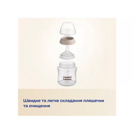 Бутылочка антиколиковая Natural Shape с соской Dual-zone 260 мл, Canpol babies 35/401