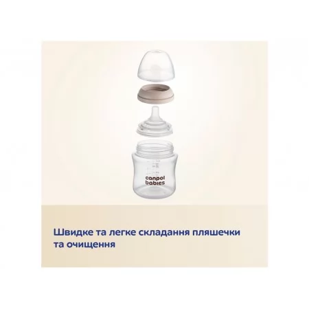 Бутылочка антиколиковая Natural Shape с соской Dual-zone 330 мл, Canpol babies 35/402