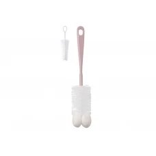 Ершики для бутылок и сосок с губкой, набор 2 шт, розовые, Babyono 720/05
