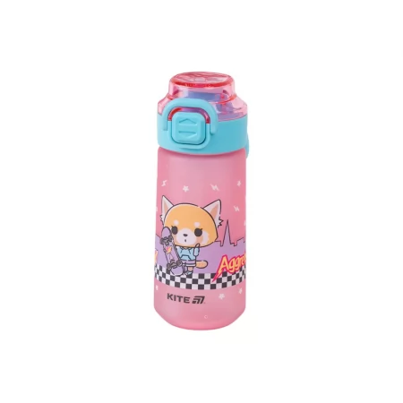 Бутылка для воды детская Aggretsuko AR25-1213, 560 мл, розовая, с поильником и трубочкой, Kite Бутылка для воды детская Aggretsuko AR25-1213, 560 мл, розовая, с поильником и трубочкой, Kite