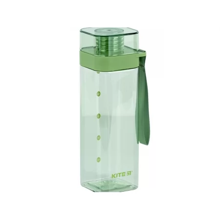 Пляшечка для води квадратна зелена 550 мл, Kite K24-1209-2
