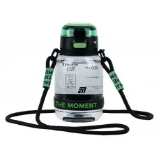 Бутылочка для воды с ремешком, 700 мл, черно-зеленая Enjoy The Moment K25-1218-2