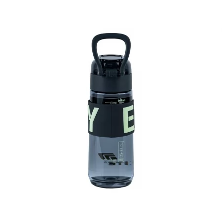 Пляшечка для води, 550 мл, сіра з написом enjoy K25-1232-1