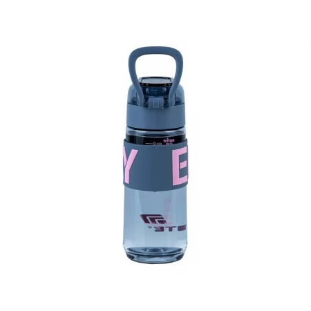 Бутылочка для воды, 550 мл, серо-розовая с надписью enjoy K25-1232-2 Бутылочка для воды, 550 мл, серо-розовая с надписью enjoy K25-1232-2