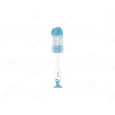 Ершик голубой для мытья бутылок с присоской BabyOno 728/01