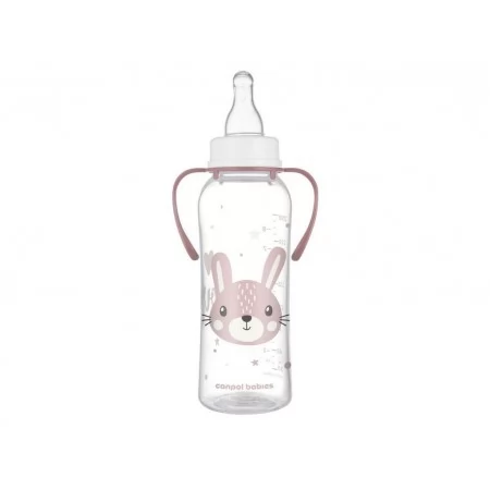 Стандартна пляшечка з ручками 250 мл CUTE ANIMALS - рожева Canpol Babies 11/845_pin Стандартна пляшечка з ручками 250 мл CUTE ANIMALS - рожева Canpol Babies 11/845_pin