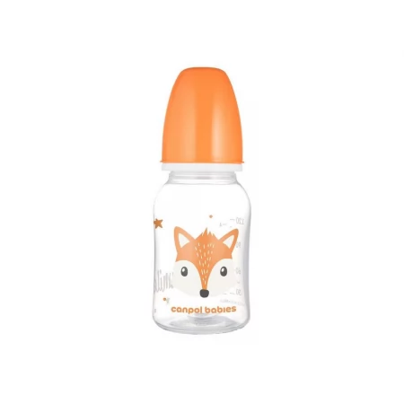 Стандартна пляшечка 120 мл CUTE ANIMALS - помаранчева Canpol Babies 11/851_ora