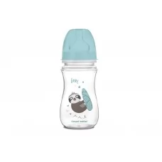 Бутылка с широким отверстием антиколиковая Easystart - Toys 240 мл синяя машина Canpol Babies 35/22 35-221-blu