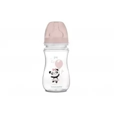 Бутылка с широким отверстием антиколиковая Easystart - Toys 240 мл розовая кукла Canpol Babies 35/2 35-221-pin