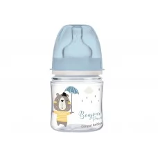 Пляшка антиколікова з широким отвором 120 мл PP Easystart Bonjour Paris синя Canpol Babies 35/231